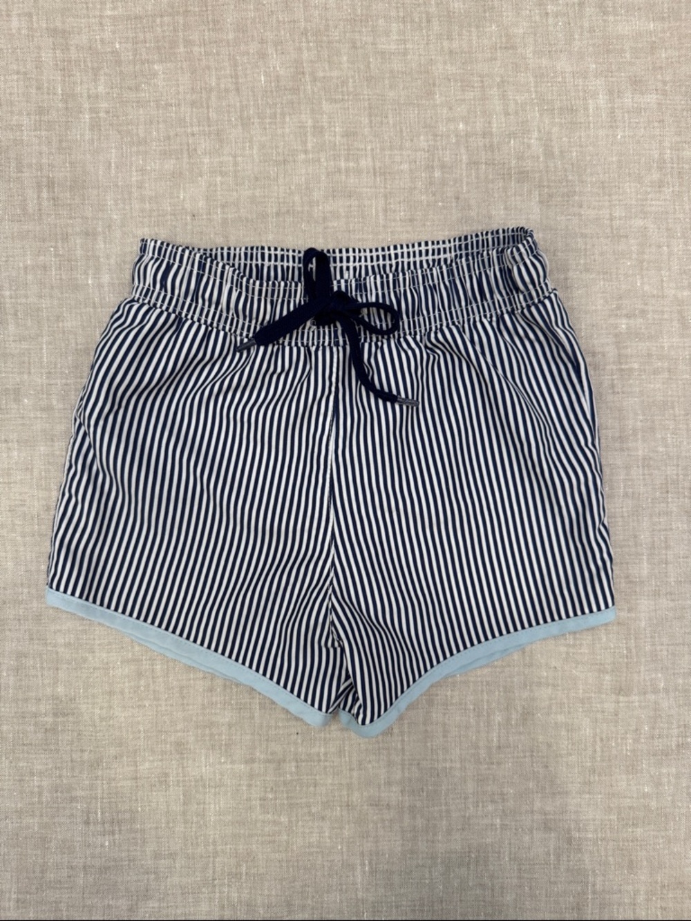 Minnow Boys Size 5/6 Navy and White Striped Swim Trunk Boardies